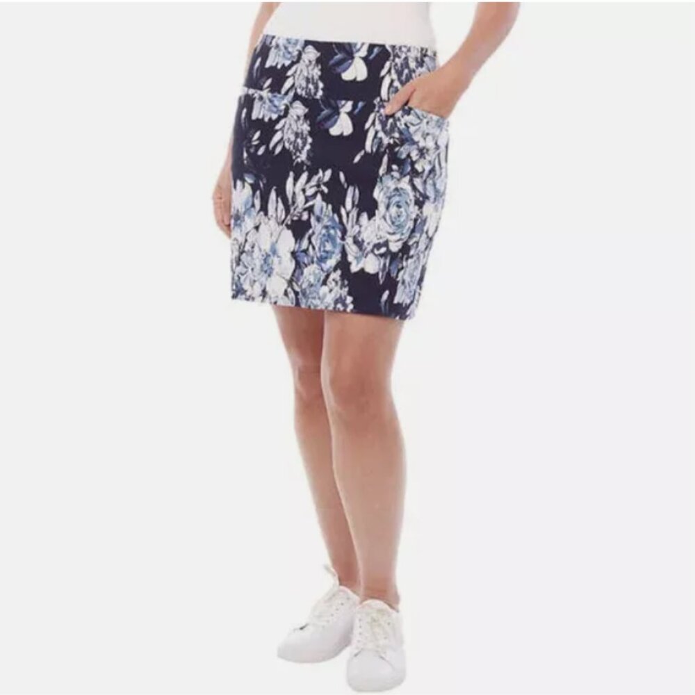 SC & CO. LADIES STRETCH TUMMY CONTROL SKORT WITH FRONT POCKETS